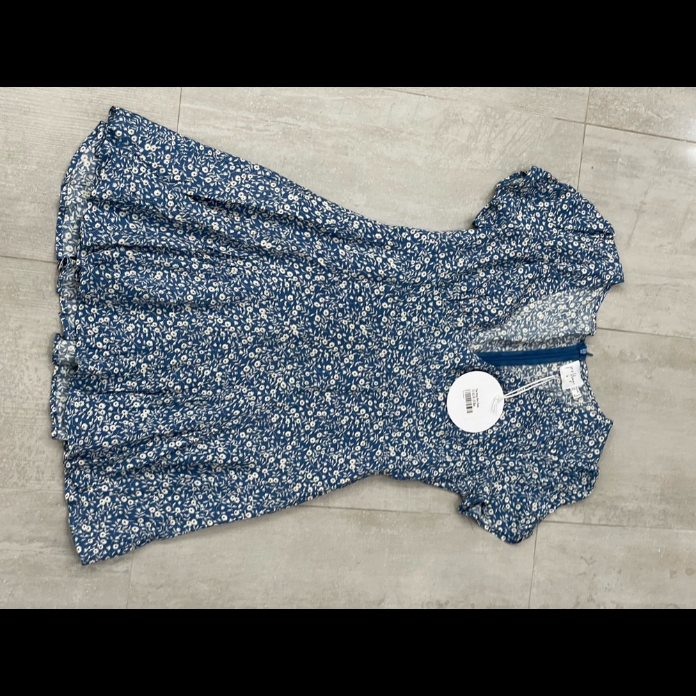 Blue and white flower dress